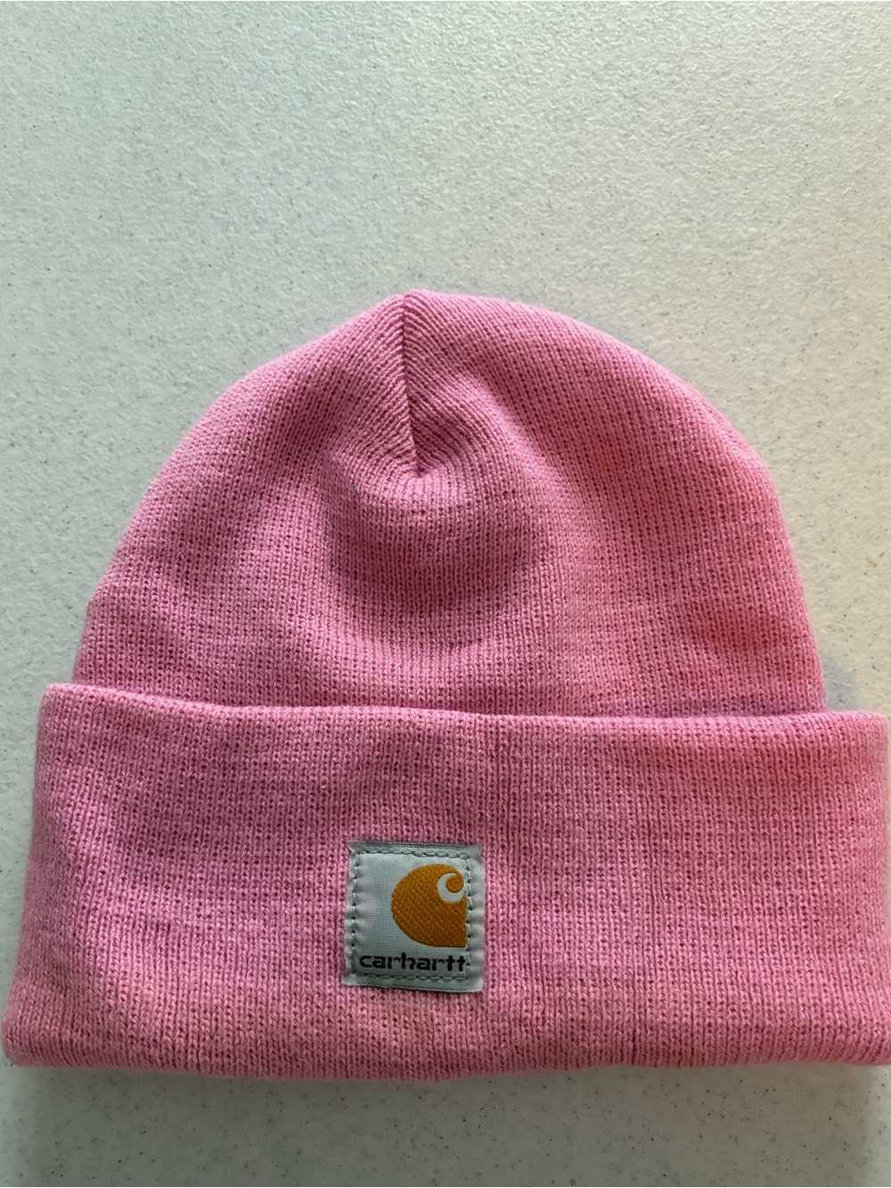 Carhartt Kids/Youth Pink Folded Cuff Beanie with Logo Patch
